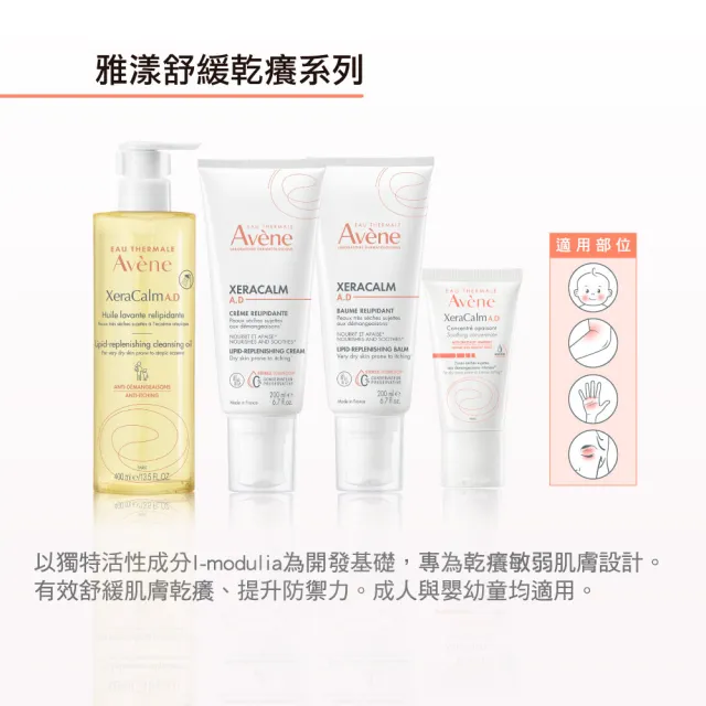 【Avene 雅漾】官方直營 舒緩乾癢霜200ml  2入組(滋潤型)