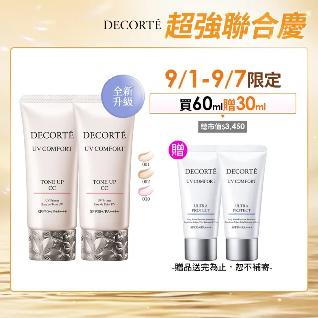全新升級★【COSME DECORTE 黛珂】極效光無痕素顏霜30mL 二入組