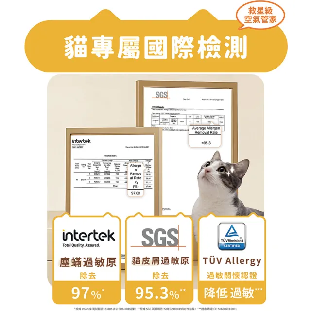 【Honeywell】貓咪UVC殺菌抗敏空氣清淨機 HPA360WTW(適用8-17坪｜喵淨機)