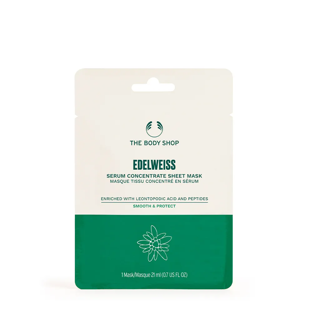 【THE BODY SHOP 美體小舖】雪絨花 漾顏奇肌更新面膜-21ML