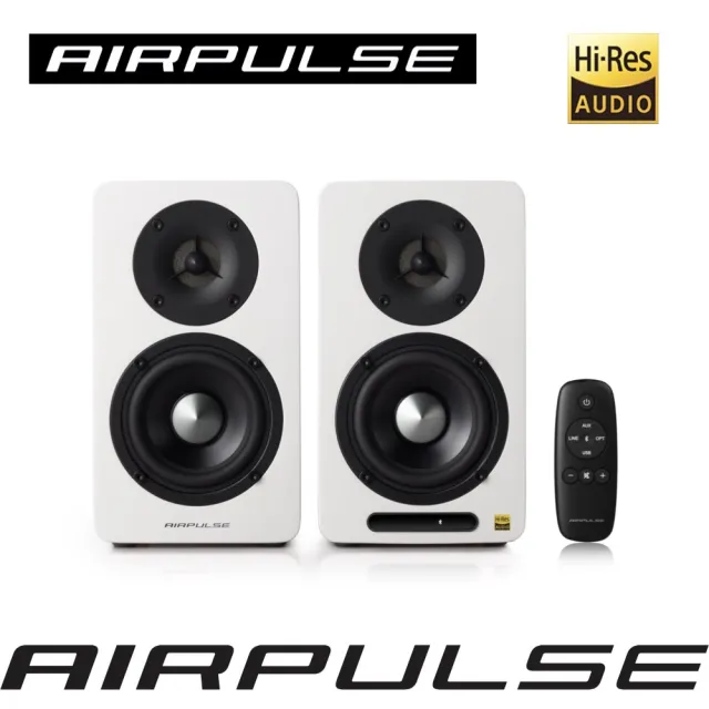【AIRPULSE】A60 主動式藍牙喇叭 白色（aptX HD｜DSP數位音訊｜居家美學｜Hi-Res音質認證）