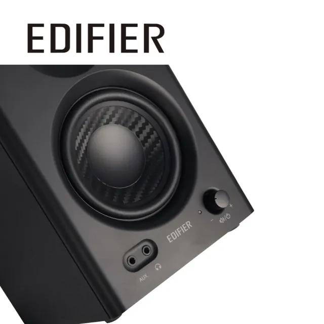 【EDIFIER】MR4 專業監聽喇叭 黑色（原音重現｜剪片後製｜專業調校｜後期混音｜錄音室設備)
