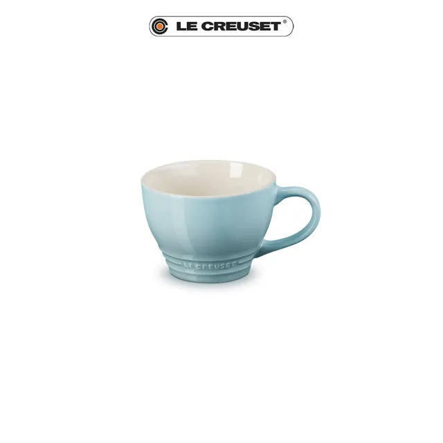 【Le Creuset】瓷器卡布奇諾杯400ml(無花果/海洋之花 2色選1)