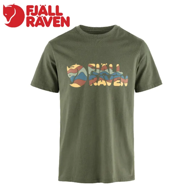 【Fjallraven】男 Multicolor Logo T恤《月桂綠》F12600268/機能衣/排汗衫/運動衫