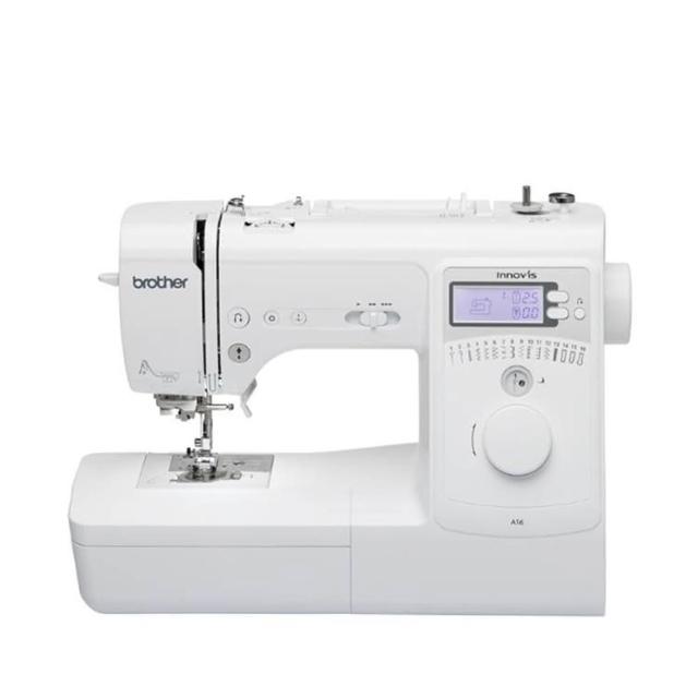 【Brother 兄弟牌】先進式自動穿線智慧型電腦縫紉機 A16(7排送布齒/16種花樣/液晶螢幕)