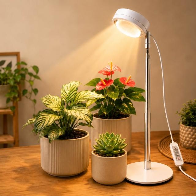 【LADUTA 拉布塔】全光譜植物生長燈 LED植物燈 10段調光 智能定時 USB供電 補光燈 育苗燈 多肉燈