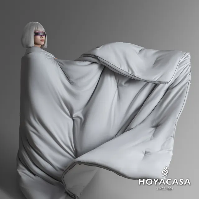【HOYACASA  禾雅寢具】極境黑曜 WARM-X抗菌恆溫太空冬被-單人5x7尺 棉被/冬被  速達