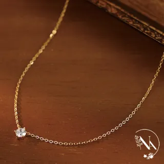 【NANA】娜娜 S925鍍14K金六爪款鋯石項鍊 N115083101(S925 鍍14K金 六爪 鋯石 項鍊)