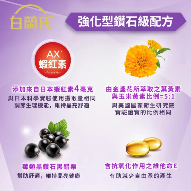 【白蘭氏】強化型葉黃素精華飲60ml*6入*8盒 共48入▲(添加珍貴蝦紅素 強化舒緩 全方位晶亮保護)