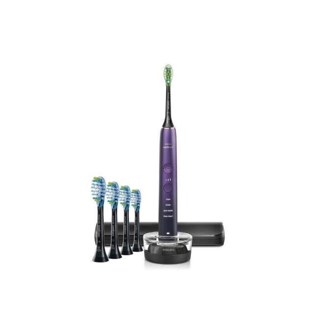 【Philips 飛利浦】HX9911亮白隨行智能鑽石音波電動牙刷 (買1送4入刷頭HX9044/86)