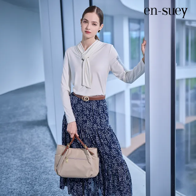 【en-suey 銀穗】EU氣質碎花蛋糕長裙-女