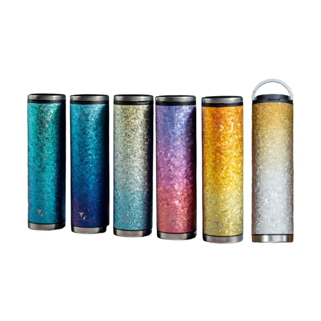 【Titanium 鈦造】鈦造雙開瓶 晶鈦暈彩系列 600ml(鈦保溫瓶 鈦保溫杯 台灣鈦杯 純鈦濾網 環保杯 運動水瓶)