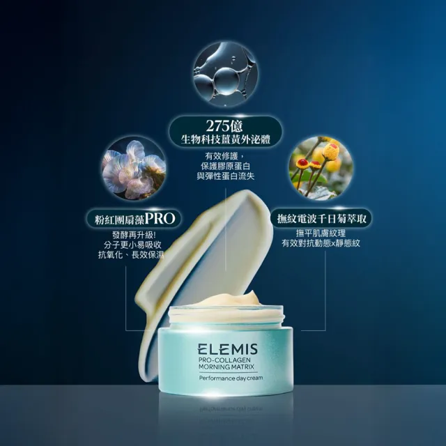 【ELEMIS 愛莉美】海洋膠原超時空逆時賦活霜50ml(★海洋藍霜PRO/保濕/修護★)