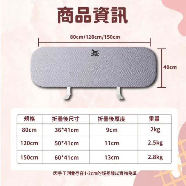 【KIDS PARK】旅行床圍 折疊床護欄 120公分長度一組 送手提袋(床護欄/床圍欄/成人老人床邊護欄)
