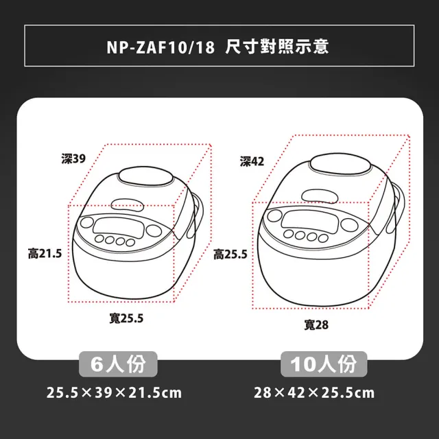【ZOJIRUSHI 象印】*日本製 *6人份 多段式壓力IH微電腦電子鍋(NP-ZAF10)