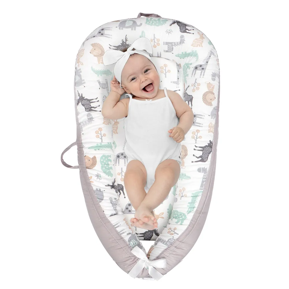 【Vanibaby】嬰兒床中床 頂級純棉(可機洗可烘乾 多款花色可選)