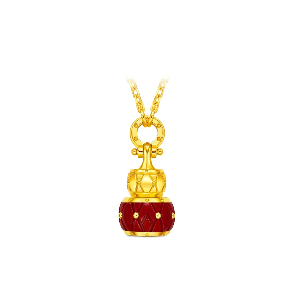 【周大福】傳頌系列 鼓元素葫蘆 黃金項鍊(8月新品上市)