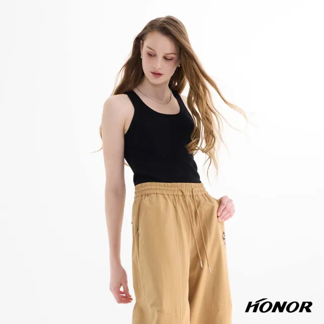 【HONOR 山形屋】素色百搭羅紋修身背心-白/黑/咖