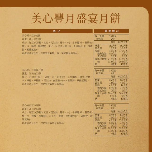 【香港美心】豐月盛宴月餅(2盒組)_附提袋/中秋禮盒