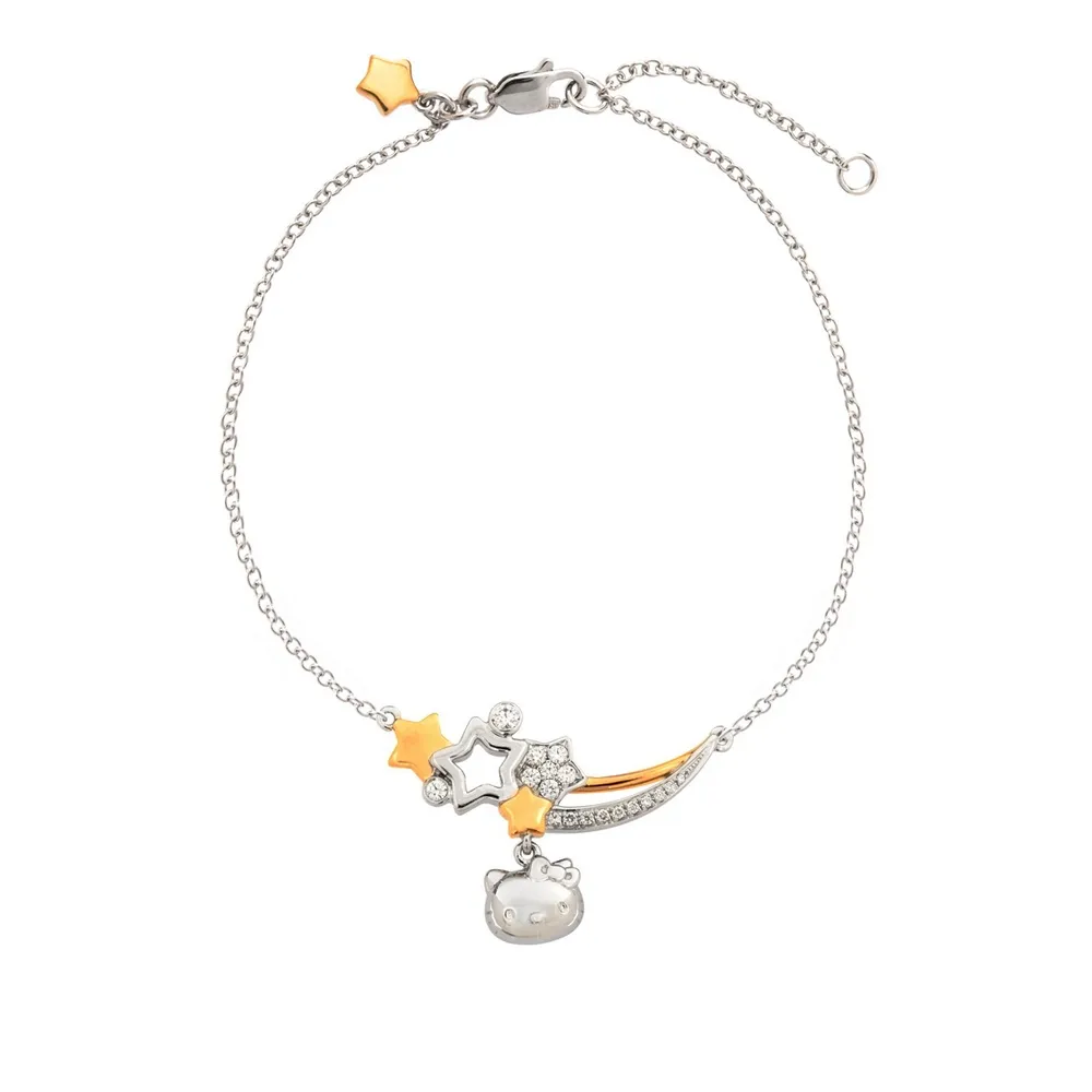 【Just Diamond】鎮金店 18K金 Hello Kitty 閃耀星空 鑽石項鍊