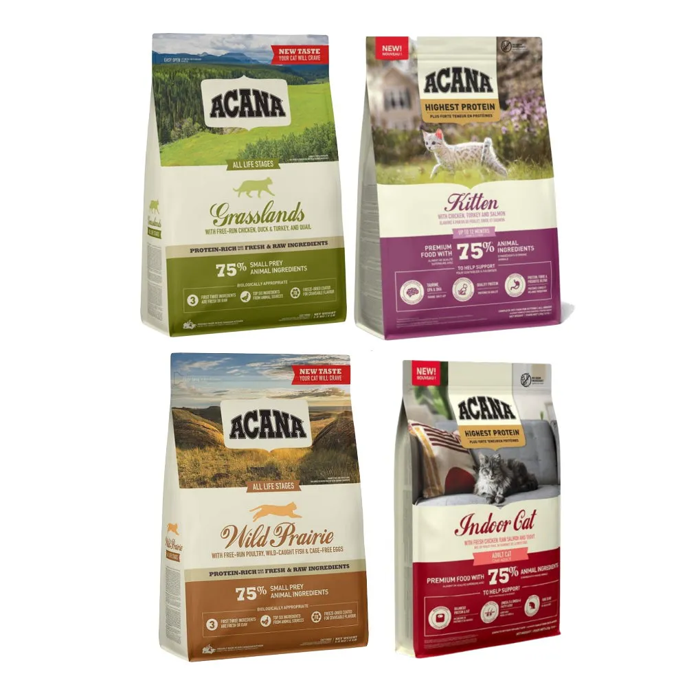 【ACANA】貓無穀配方1.8kg（農場/草原/高蛋白）(WDJ推薦、貓糧、貓飼料、貓乾糧)