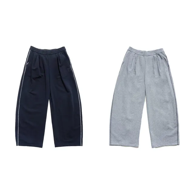 【MLB】小Logo彎刀型休閒長褲 寬褲 大都會/洋基隊 (3APTB0764-兩款任選)