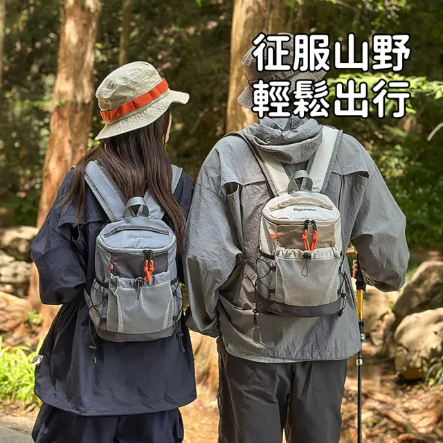 【SUNORO】日系戶外旅行輕量後背包 防潑水迷你登山包 男女輕便背包 短途旅行背包 運動背包