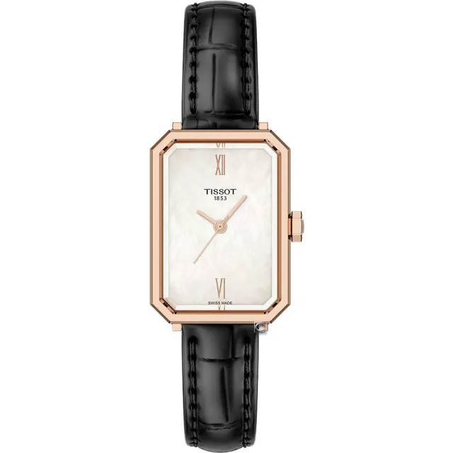 【TISSOT 天梭】SRV系列 復古簡約方型腕錶  女錶  手錶 情人節 禮物(T1601103611300)
