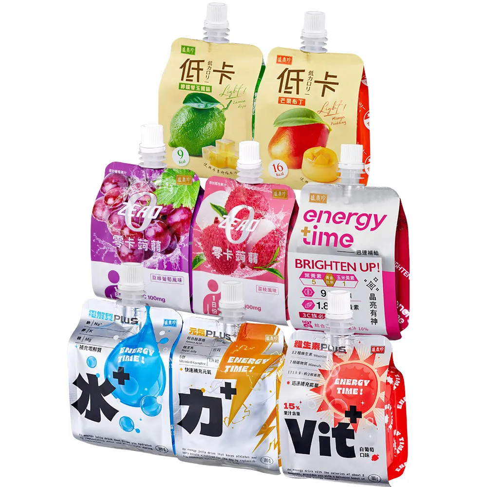 【盛香珍】Energy Time機能飲/零卡蒟蒻/低卡180gX4盒組(6包/盒)-口味任選 果凍飲 果凍包 即食果凍 隨身果凍