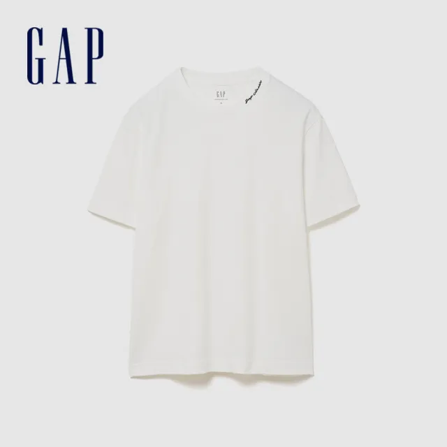 【GAP】重磅寬鬆 Gap Logo 短版短袖T恤-多色任選(895170)