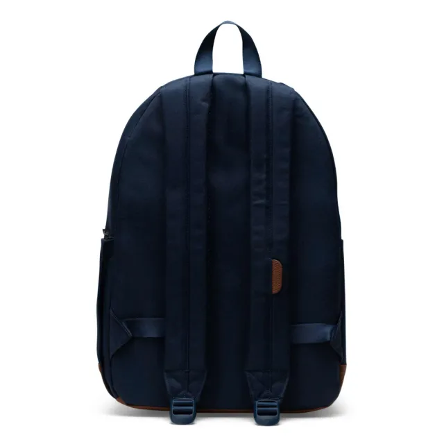 【Herschel】雙11 Pop Quiz 大型 深藍 藍色 皮革底 帆布 防潑水 筆電夾層 大學 書包 筆電 背包  
