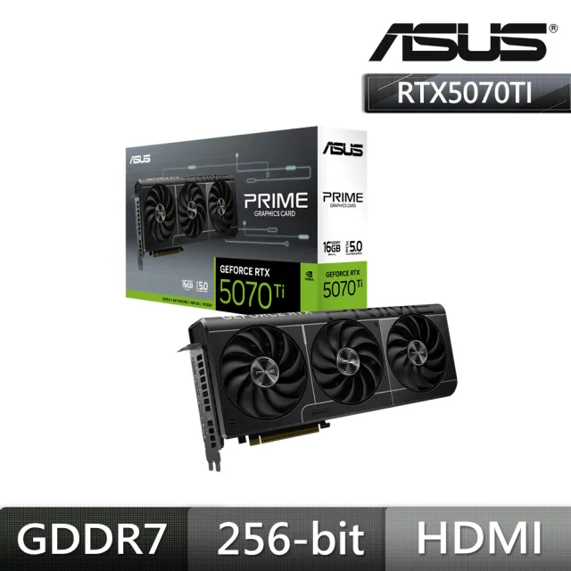 【ASUS 華碩】PRIME-RTX5070TI-16G 顯示卡+華碩 GX601S 太陽神 白+華碩 SBW-06D2X-U藍光燒錄機支援BD