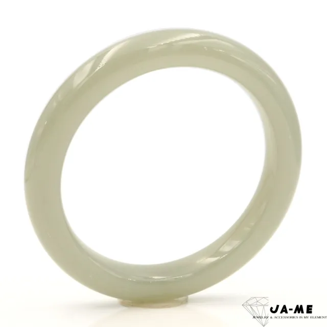 【JA-ME】天然和田玉 新疆且末藍近礦料高青白玉鐲#19-19.5