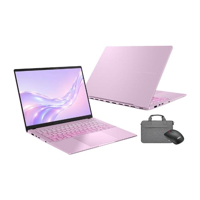 【ASUS 華碩】包鼠組★14吋Ultra5輕薄AI筆電(VivoBook S S5406SAL/Ultra 5-226V/16G/512G/W11/OLED/莓果粉)