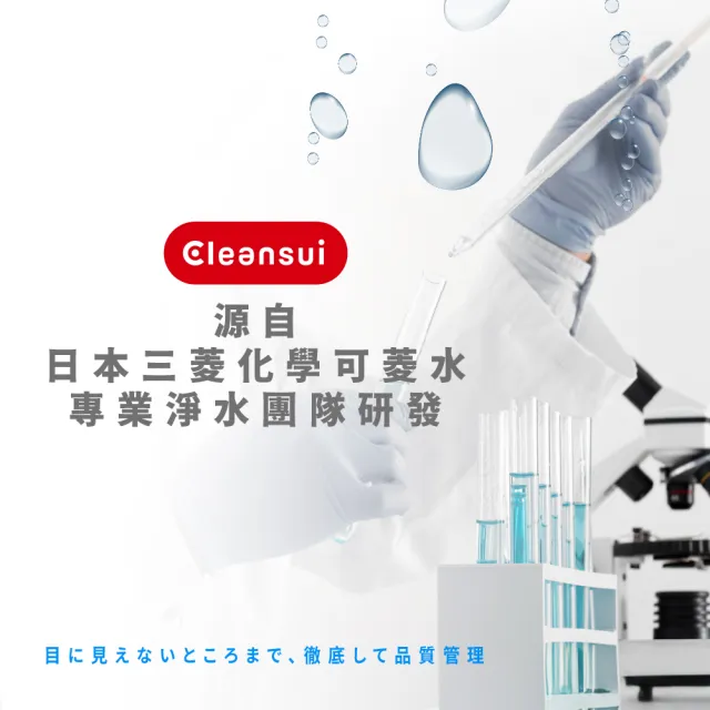 【Cleansui 可菱水】日本製-官方直營1.7L濾水壺CP503+中空絲膜濾芯*1(共1壺1芯)