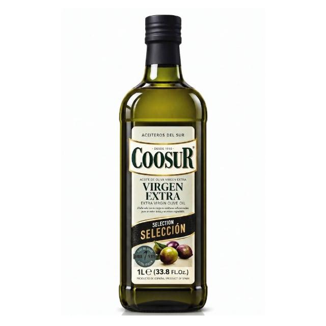 【Coosur 山富】特級初榨橄欖油1000ml-1瓶 玻璃瓶裝(可生飲)