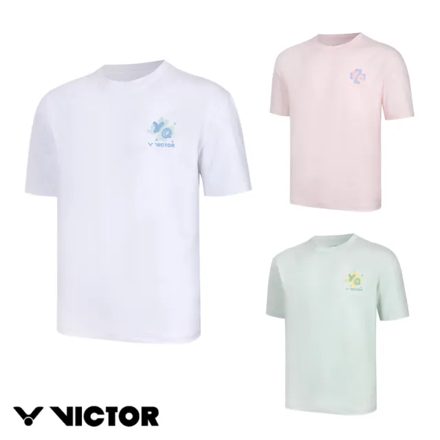 【VICTOR 勝利體育】VICTOR x 黃雅瓊專屬系列針織T恤(T-501HYQ A/R/I 白/奶綠/天堂粉)