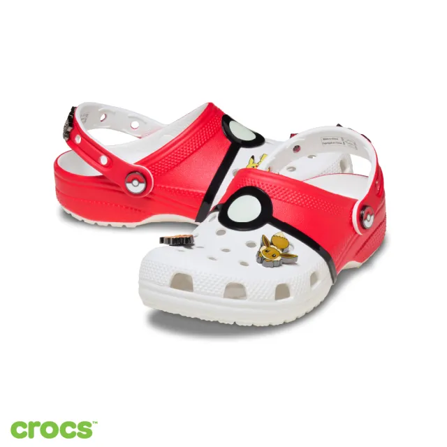 【Crocs】童鞋 大童 Pok☆mon聯名 經典克駱格 洞洞鞋 七彩色(213596-90H)