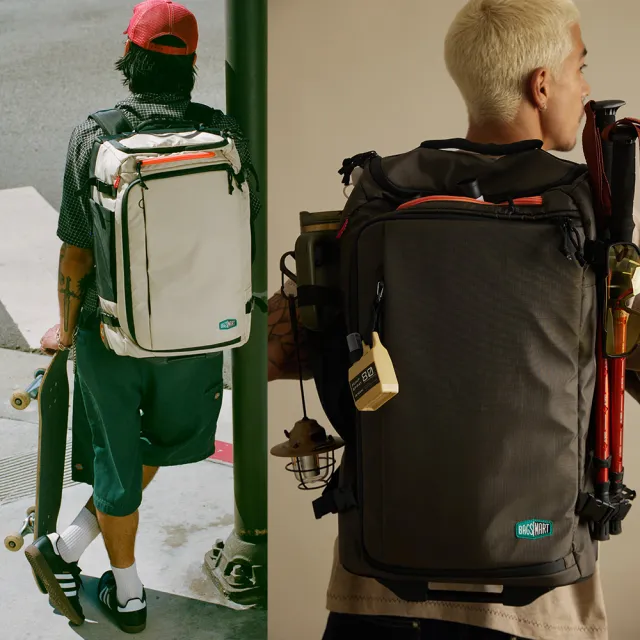 【BAGSMART】旅人Ultra兩用雙肩拉桿包43L(大容量 防潑水 登機 後背包 旅行袋)
