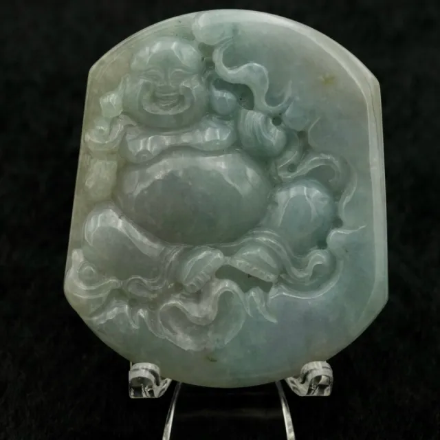 【藏古祥館】翡翠 佛公 彌勒佛 SCB76  (宗教開運  翡翠)