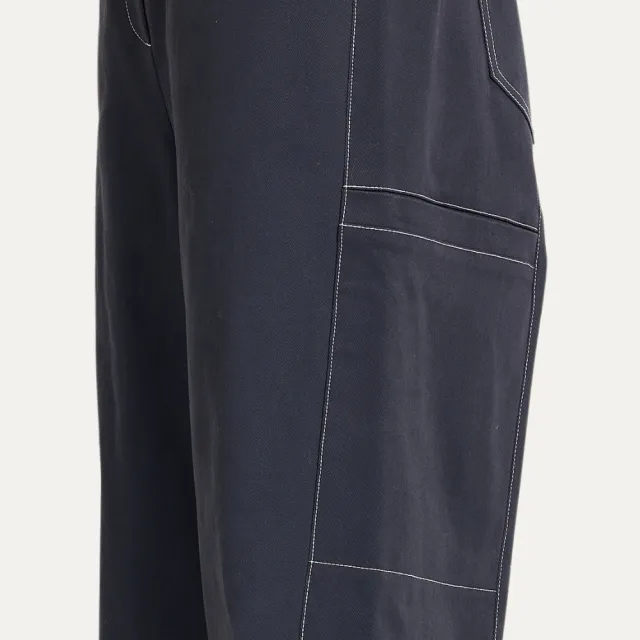 【ILEY 伊蕾】多口袋工裝棉質休閒褲(灰；M-XL；1263026615)