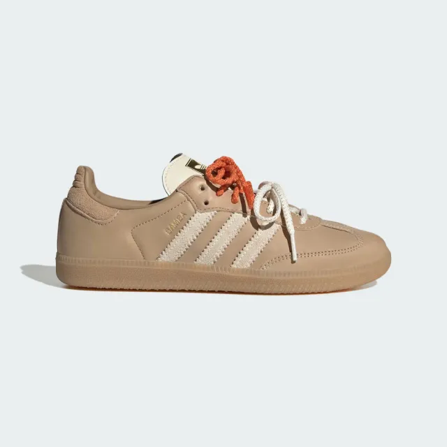 【adidas 愛迪達】Samba OG W 女 休閒鞋 復古 皮革 流行 米棕(KI8140)