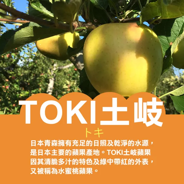 【甜露露】日本青森 土岐TOKI水蜜桃蘋果 40粒頭 16-18入 4kg(水果禮盒 送禮自用)