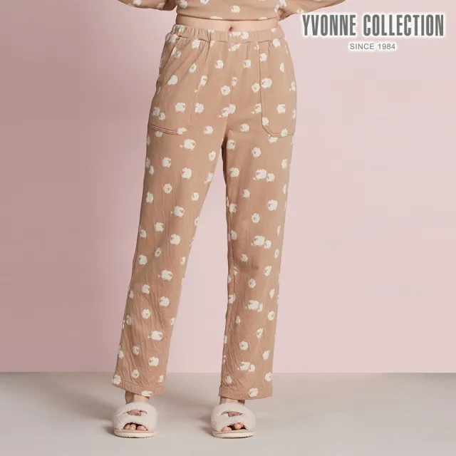 【YVONNE 以旺傢飾】黑鼻羊提花長褲-大地棕