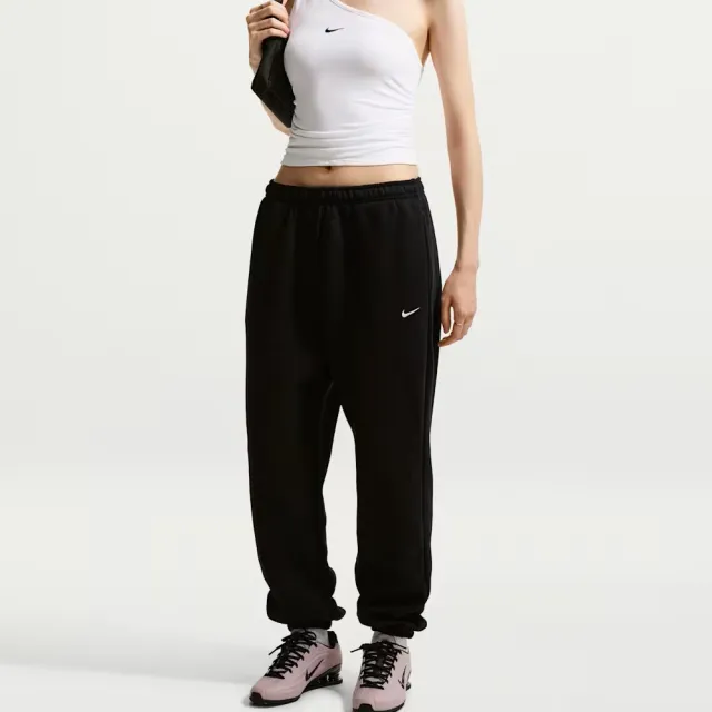 【NIKE 耐吉】AS W NK STDO FLC MW HR OS CFF 黑色 運動褲 長褲 女款 IM8075-001