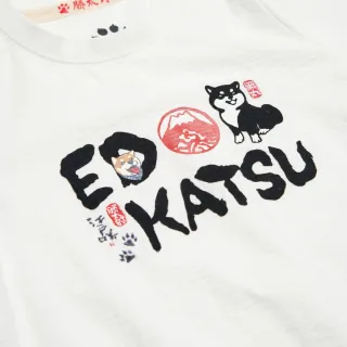 【EDOKATSU 江戶勝】女裝 勝太郎字體長袖T恤(米白色)
