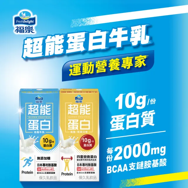 【福樂】機能保久乳200mlx24入/箱(超能蛋白原味/好菌多草莓乳酸/超能蛋白奶茶/好眠高鈣)
