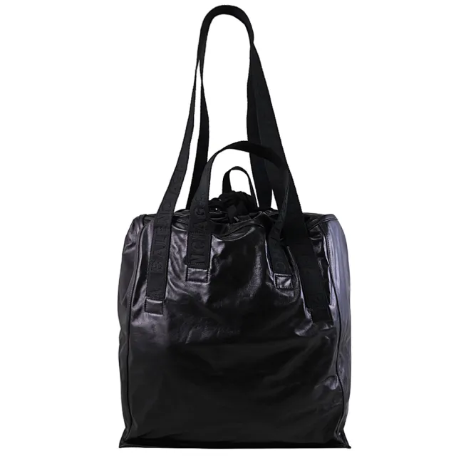 【Balenciaga 巴黎世家】Cargo 簡約大容量手提包肩背包托特購物包(黑)