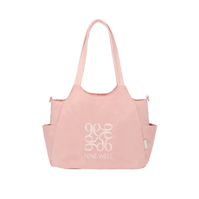【NINE WEST】休閒高密度尼龍托特包 通勤包 側背包 NW82923(粉色)