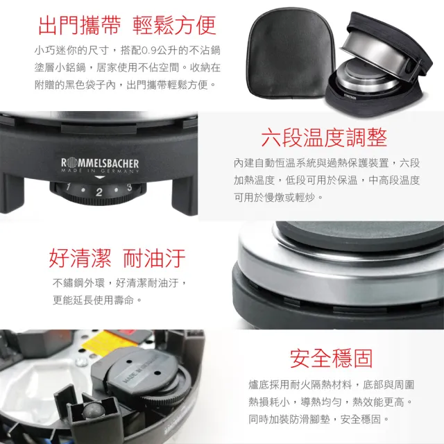 【ROMMELSBACHER】雙電壓旅行用電爐 RK501/SU(雙電壓旅行用電爐 空姐鍋 背包客神器)
